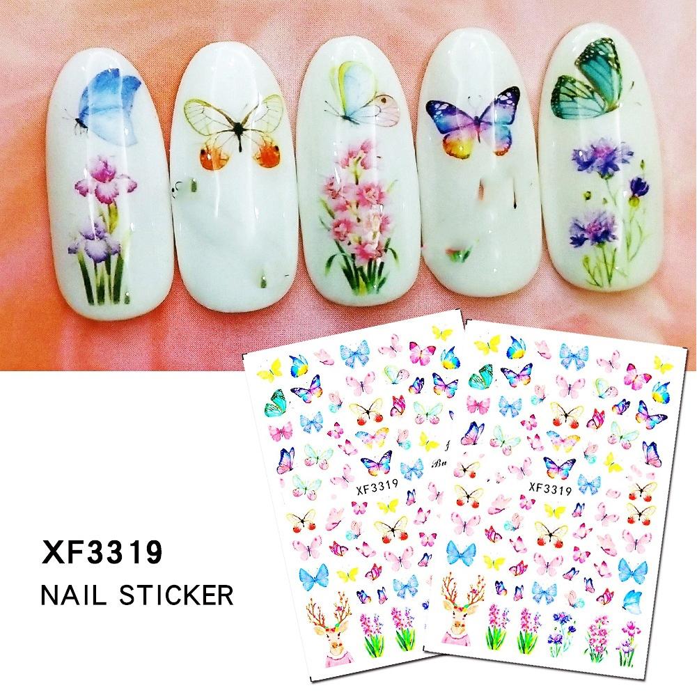 13pcs Nail Art Sticker Self Adhesive Nail Decoration DIY Manicure Decals Tool