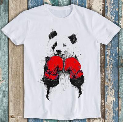 Panda Pugile Carino Sport GYM Boxer Best Seller Divertente Regalo Maglietta T Shirt M1489