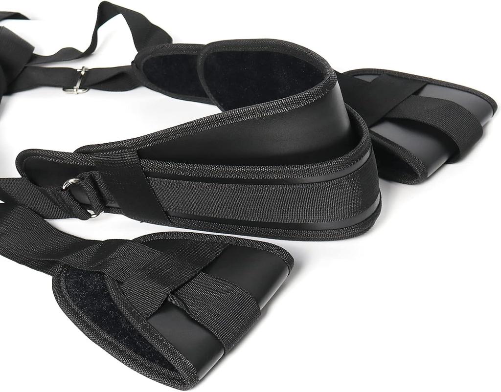Door Sex Swing with Seat, Bondage Slave Leather Soft Plush Sex Slings with Adjustable Straps
