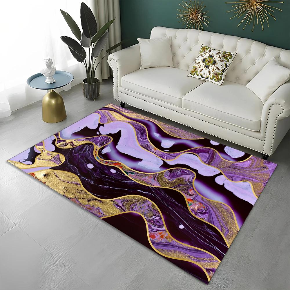 3D Colour Splendid Gold Nordic Marble Carpet Rug for Home Living Room Bedroom Sofa Doormat Decor,kid Area Rug Non-slip Floor Mat