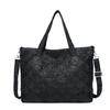 Leather Bag Fashionable Personality Ethnic Style Contrasting Color Splicing First Layer Cowhide Shoulder Tote Bag Women'S Bag