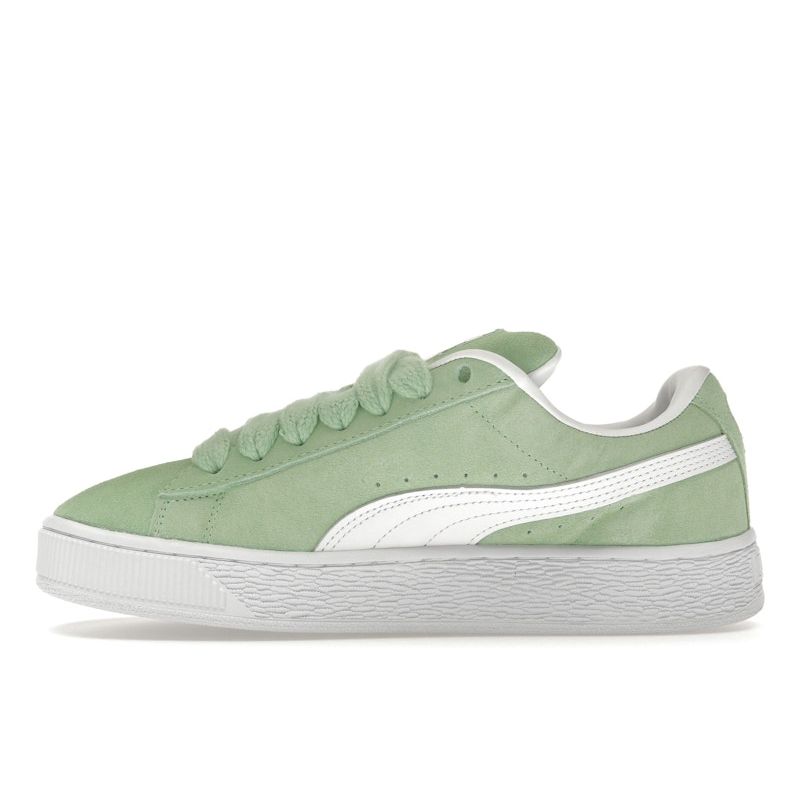 Puma Suede XL Pure Green Men Sneakers White 395205-07