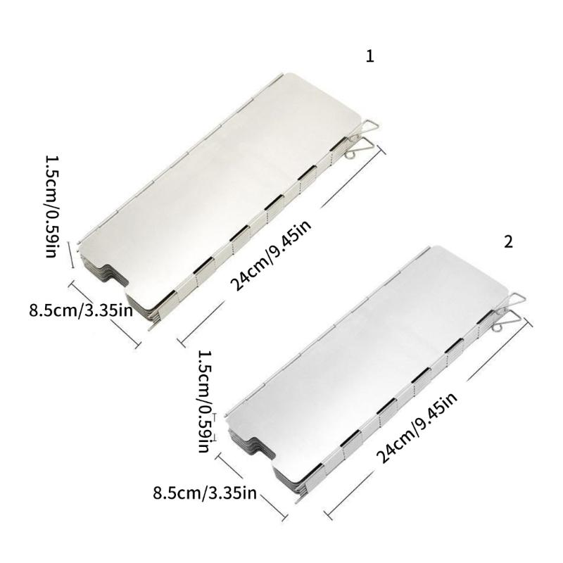 Folded Windproofed Guard Compacts Outdoor Reliability Stove Windshield for Hiking and Picnics