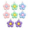 5/10pcs Colorful Acrylic Cute Flower Shape Loose Charm Pendants 21*24mm for Necklace DIY Craft Jewelry Making Accessories