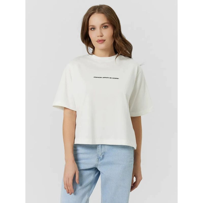 Loose Printed Cotton T-shirt Fashion Style New Arrival Loose Print Short Sleeve Cotton T-shirt Top