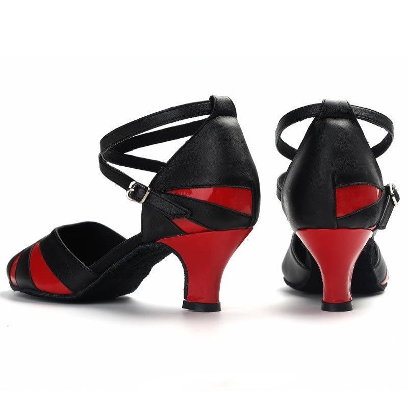 Latin Shoes Salsa Tango Ballroom Party High Heel Women's Shoe Red Black Girls Summer Outdoor Sports Shoes Dance Shoe