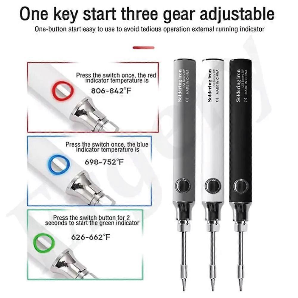 Wireless Portable Soldering Iron Kit, Rechargeable Soldering Pen with Iron Tip