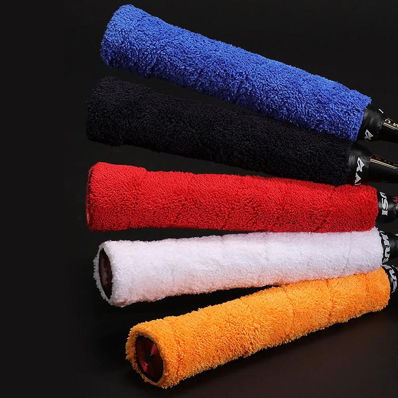 Hochwertige Tennis Badminton Schläger Übergriffe Baumwoll Handtuch Griffe Band Schweißabsorbierendes Griffband Schweißband