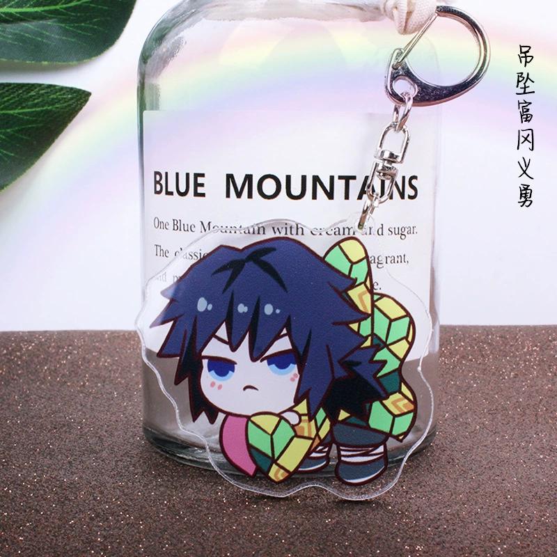 Schlüsselanhänger Anhänger Anime Demon Slayer Kimetsu No Yaiba Kamado Tanjirou Doppelseitig HD Taschenanhänger Geschenk für Fans Cosplay Requisiten Schmuckgeschenk