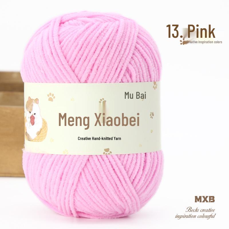 Meng Xiaobei Matte Chenille Yarn for Knitting: Handmade Doll Pendant, Scarf, Hat.