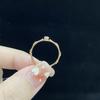 Bamboo 18K Gold Set Cultured Diamond Ring Rose Gold Broken Diamond Chinese Style K Gold Ring Irregular High Quality