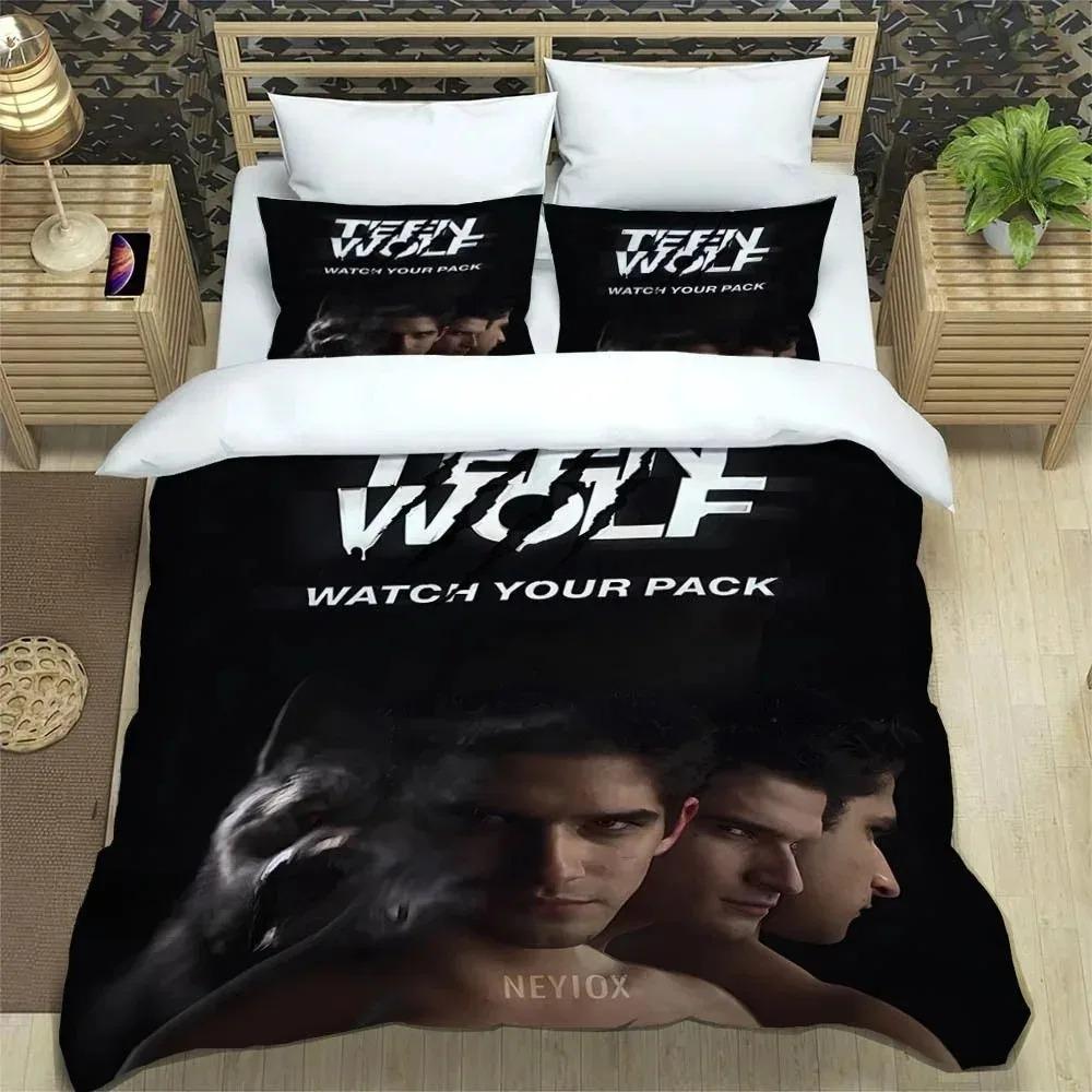 Mode-TV-Serie Teen Wolf 3D NEU Bettbezug Kissenbezug Bettwäsche-Set Erwachsener Junge Schlafzimmerdekoration Kinder Einzel Doppel Groß