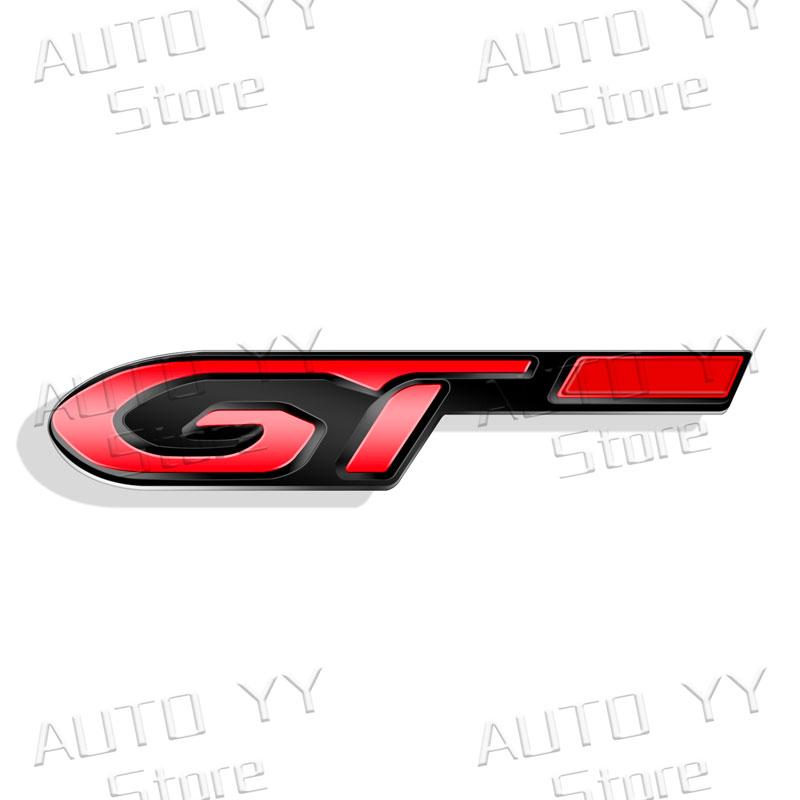 Emblema Logo Metallo 3D GT Adesivo Distintivo Carrozzeria Lato Posteriore Bagagliaio Per 308 408 508 2008 3008 5008 206 GT RCZ
