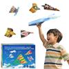 36 יחידות מטוס אוריגמי לילדים DIY, מטוס צעצוע צבעוני מלא בעבודת יד להורה-ילד, צעצוע חינוכי, צעצוע פאזל לפיתוח מיומנויות מוטוריות עדינות