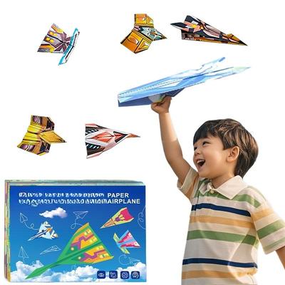 36Pcs Diy Children'S Origami Airplane Parent-Child Full-Color Handmade Toy Airplane Educational Toy Hands-On Ability Puzzle Toy