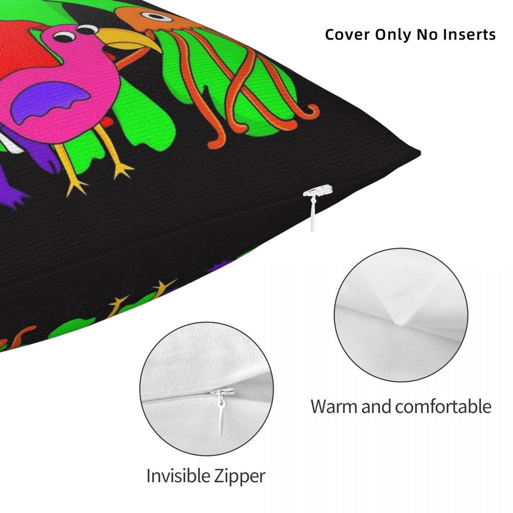 Garten Of Banban Group Cartoon Square Pillow Cases Jumbo Josh Cushion Cover Novelty Decorative Pillowcase For Seat 45X45Cm