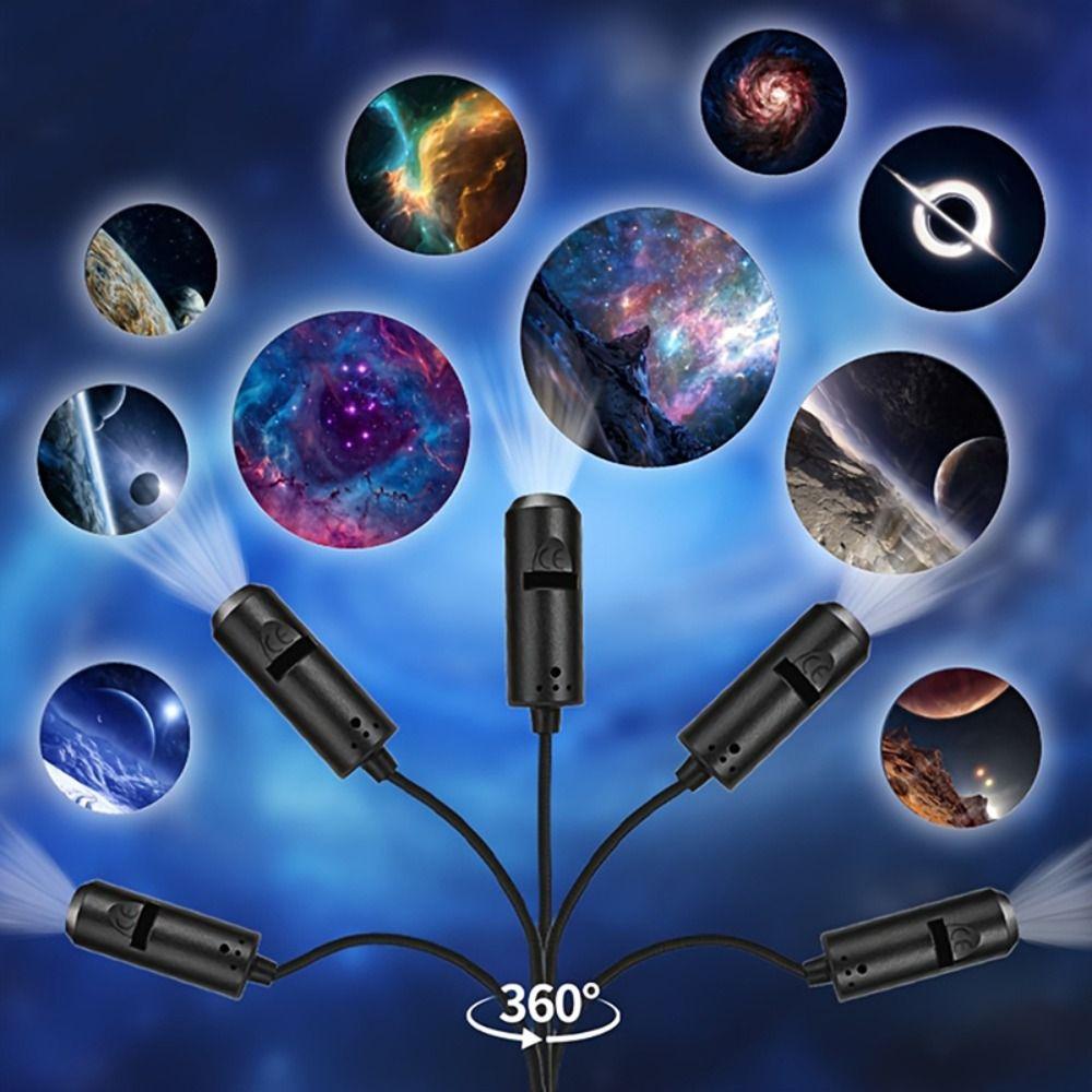 10 Replaceable Lamp Sheets Galaxy Projection Light USB Powered Atmosphere Light Bedroom Ceiling