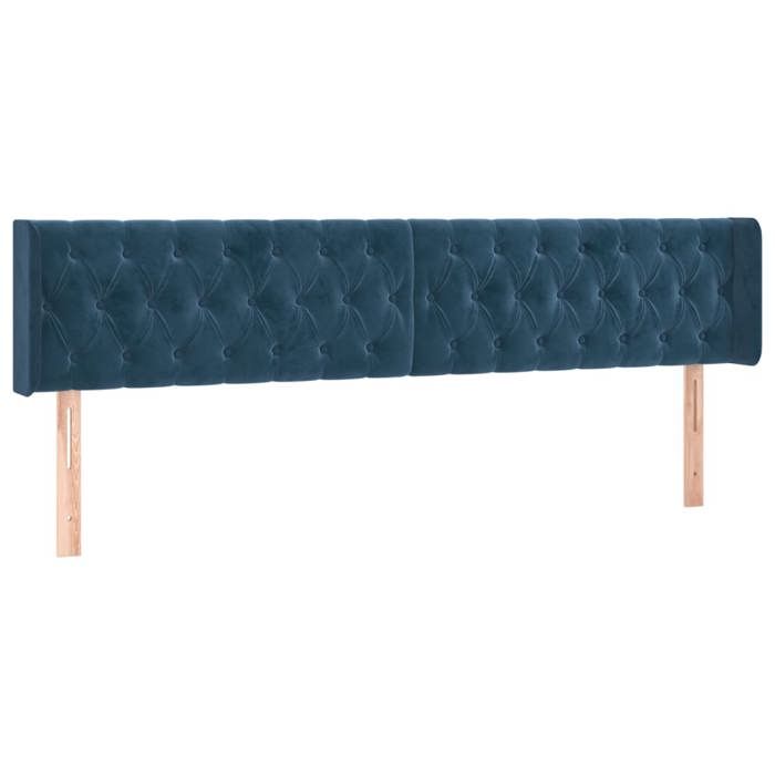 VidaXL 2x Headboards Bedroom Furniture Bed Accessories Single Bed Heads Interior Bed Frame Heads Dark Blue 346394