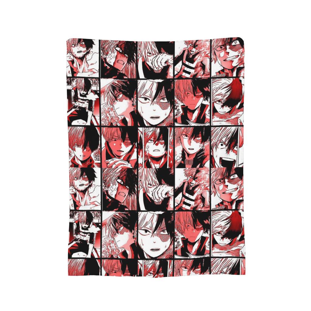 Todoroki Shoto Blankets My Hero Academia Anime Manga Fleece Vintage Warm Throw Blankets for Chair Covering Sofa  Winter,