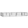 Vidaxl Kojec Dla Psa, 12 Panele, Czarny, 100X50 Cm, Stal