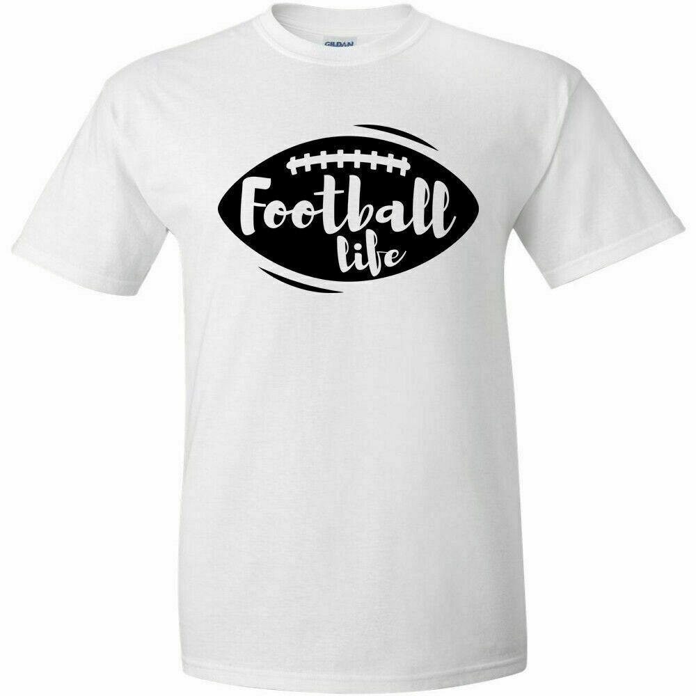 Football Life Black Logo T Shirt Draft Football Season Tailgate Beer Game Day S