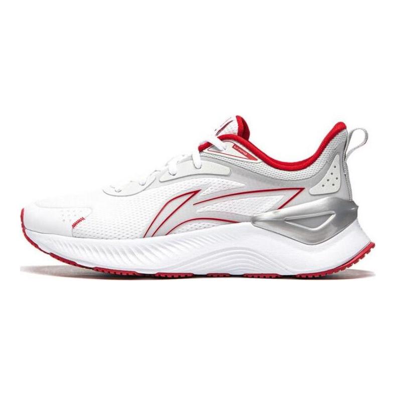 Li Ning YueYing 3.0 Cushioning Slip Resistant Low top Running Shoes Women's White Red ARHU024-6