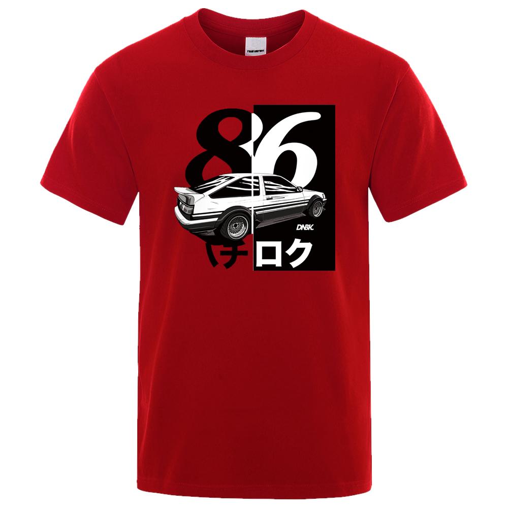 

AE86 Initial D Homme T-Shirt Чоловіча футболка з принтом Drift Fashion Cool T-Shirt Японське аніме з коротким рукавом Літні повсякденні топи XL
