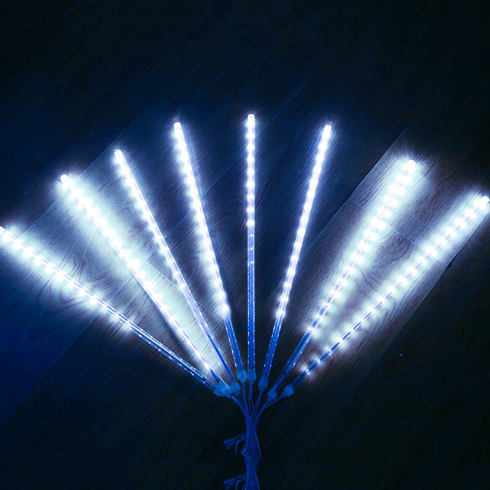 

1 шт. Солнечные огни в виде метеоритного дождя, 8 трубок, светодиодные огни в виде падающих капель дождя, солнечная рождественская елка, декор для садовой вечеринки на Хэллоуин белый