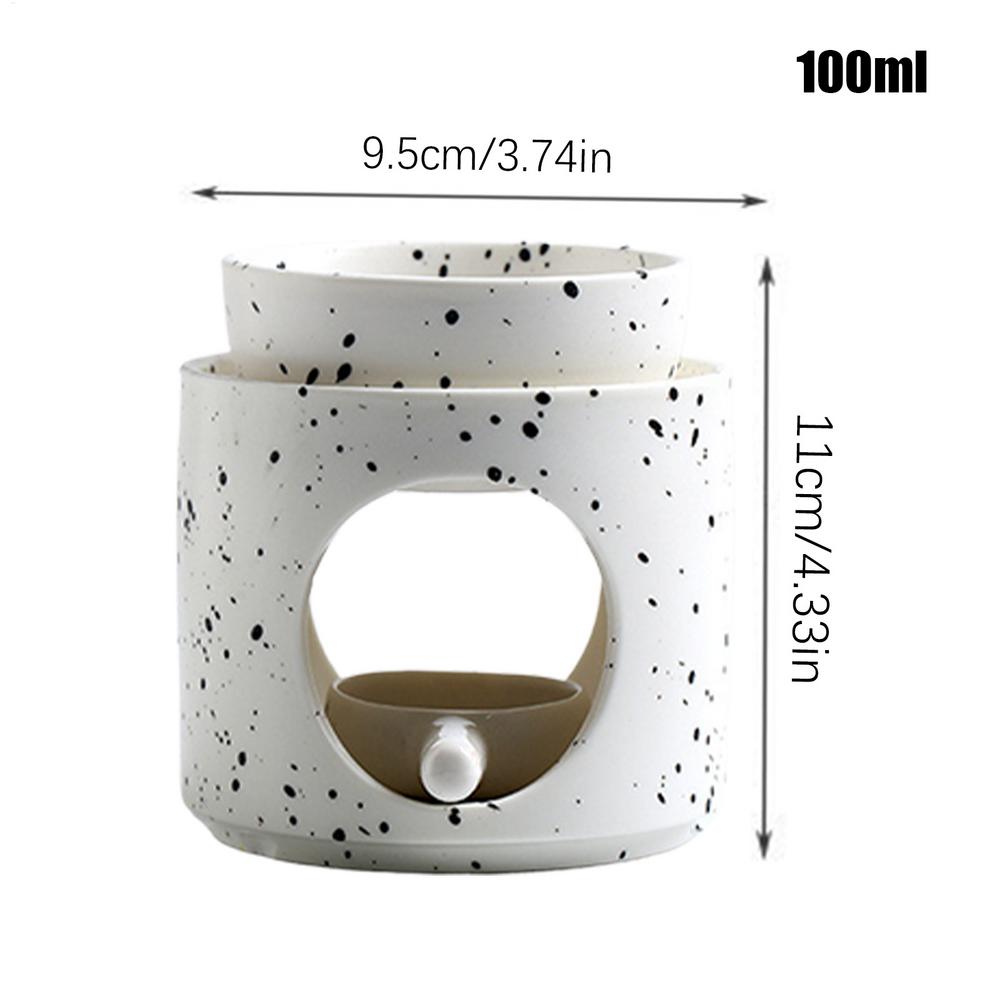 Ceramic Tealight Candle Holder & Oil Warmer Non-Slip Home Aroma Diffuser for Meditation Yoga, Farmhouse Dining Table Decor