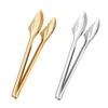 Stainless Steel Serving Tongs with Slotted Heads BBQ Buffet Food Clips Heat-Resistant Rust-Proof Hollow Chuck Design Kitchen Utensils