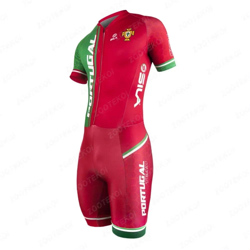 Sila Męska Koszulka Rowerowa Triathlon Sportowy Garnitur Tri Ciclismo Hulajnoga Wrotki Łyżwiarstwo Szybkie Letni Rower MTB Zespół Ubrania Wyścigowe