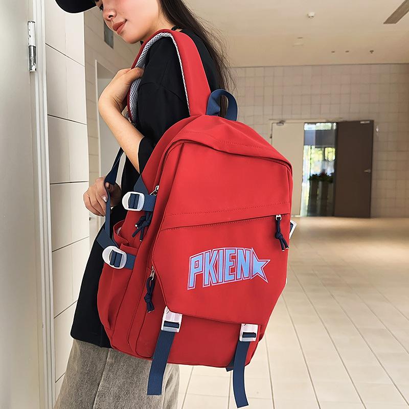 

Student schoolbag high value fashion versatile large capacity junior high school high school student backpack