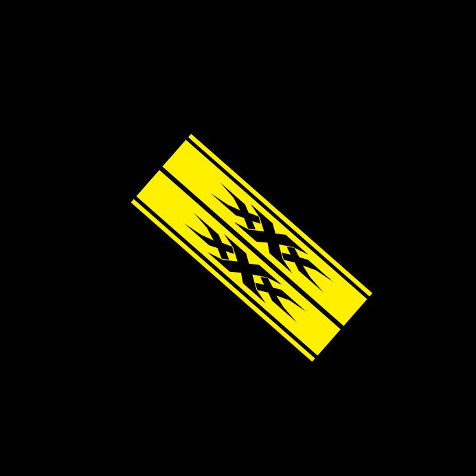 Hot-Selling X Car Engine Hood Sticker - Creative Racing Stripes for a Modified Vehicle