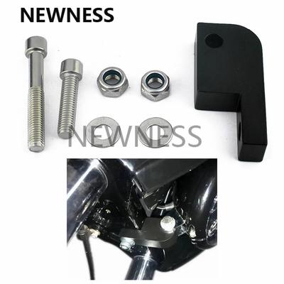 Motorrad Aluminium Verkleidung Scheinwerfer Verlängerung Block Schwarz Gabel Scheinwerfer Umzug Halterung Für Harley Dyna FXDL FXDF FXDB FXDW
