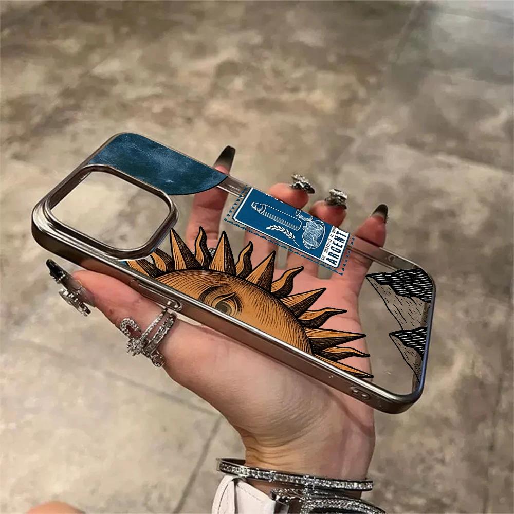 

Stars and Moon Art Design Transparent Phone Case For iPhone 17 AIR 16E 15 14 13 12 11 PRO MAX XR XSMAX 7 8 PLUS Y2K Soft Cover iPhone 14 Pro Max