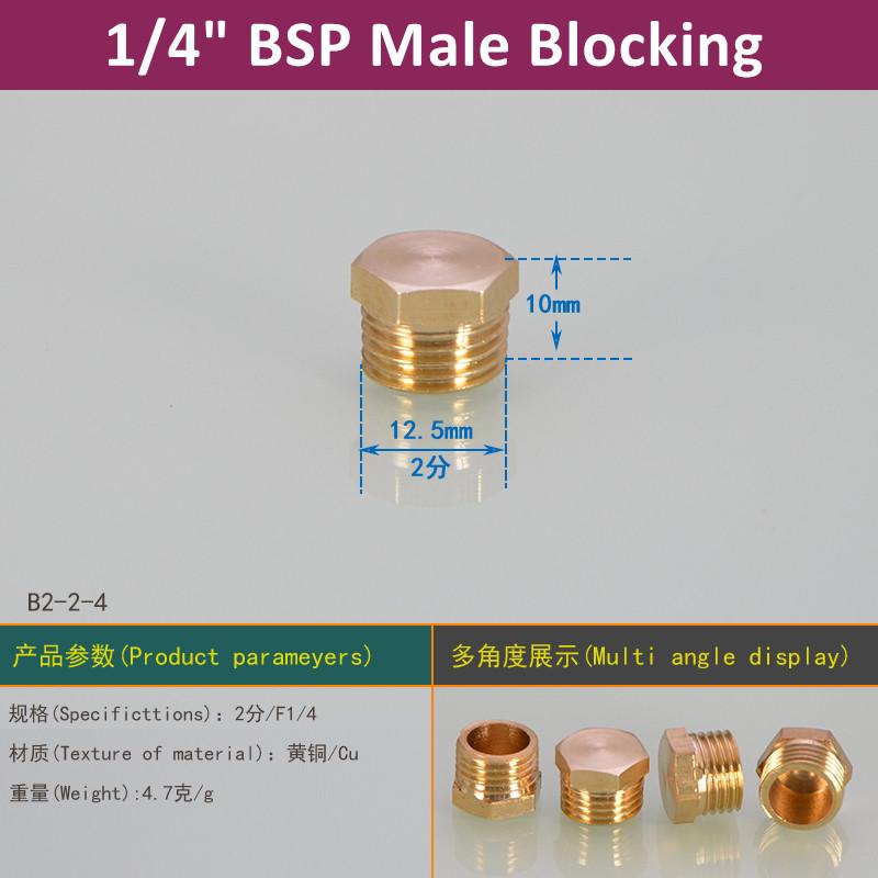 1/8 1/4 3/8 1/2 3/4 Male Female Thread Brass Pipe Hex Head End Cap Plug Fitting Quick Connector Brass Universal Faucet Adapter