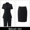 Women's Black Short-Sleeve Suit Jacket – Summer Lightweight, Elegant, Slimming, Professional Wear