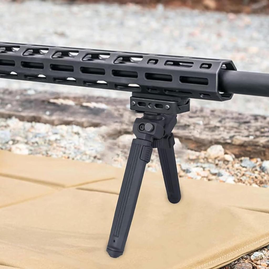 UUQ QV14 Tactical Portable Rifle Bipod, Picatinny and Mlok Mounting Options, 360 Degree Swivel, 7 Adjustable Height, Made of Lightweight