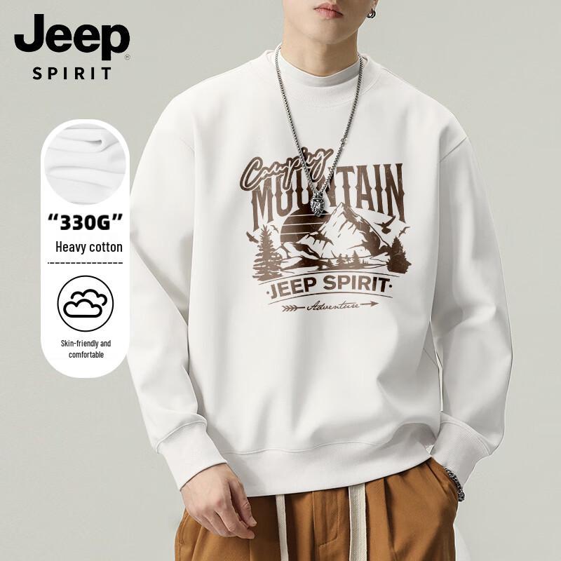 JEEP SPIRIT Men's Loose Fit Crewneck Sweatshirt