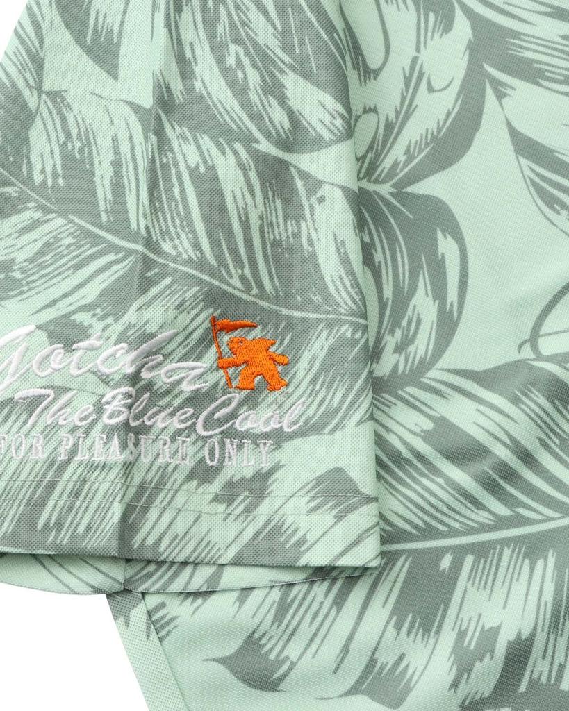 Gatcha Golf Polo DRY Leaf XL Shirt, Print, 222GG1203, Green,