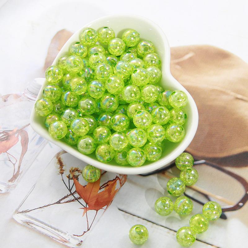 Acrylic AB Crushed Flower Bubble Round Beads for DIY Bracelet Jewelry Making