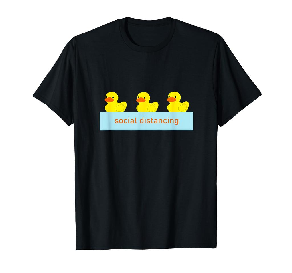 Social distancing Yellow rubber ducks duck graphic Yellow Rubber Ducks T-shirt