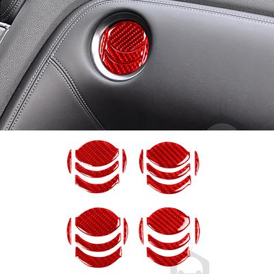 Car Central Air Outlet Cover Trim Stickers Decal for Nissan GTR R35 2008-2016 Auto Interior Accessories Real Carbon