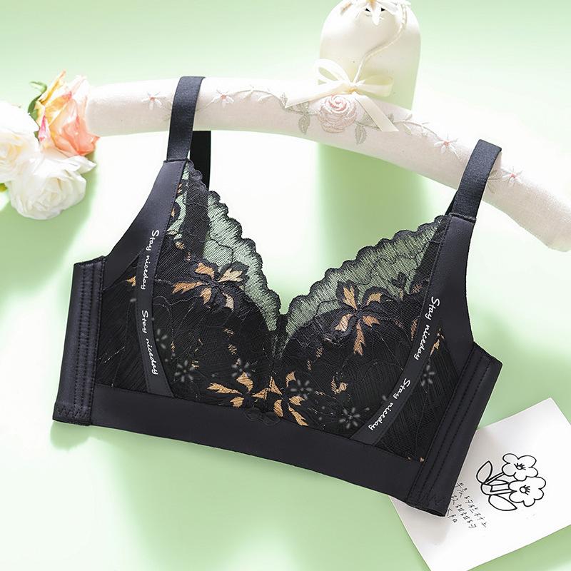 Breathable Lingerie Women's Collection Accessory Breasts Gathered Bra Anti Sagging No Steel Ring Summer Thin Bra
