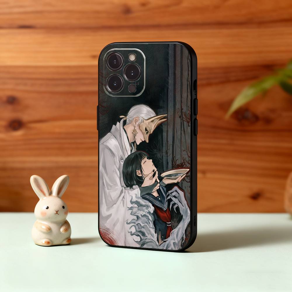Mr. Masked Fox and the Female Student Phone Case For iPhone17,16,15,14,13,12,Plus,Pro Max, 5G Others Soft Black Cover