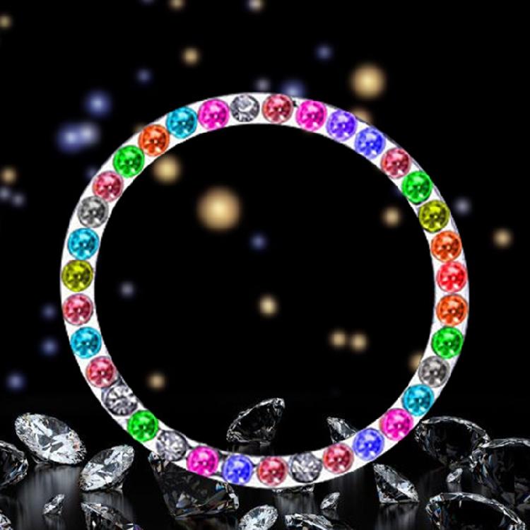 Car One Click Start Button Decoration Ring Diamond Crystal Ignition Ring Sticker