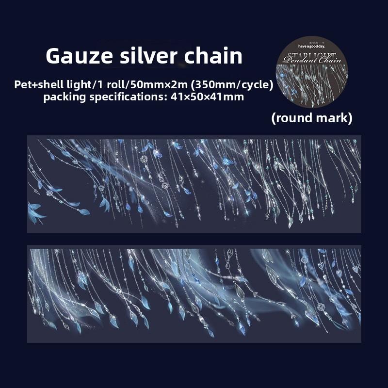 PET Tape Vintage Butterfly Starlight Pendant Decorative For DIY Journal Scrapbooking Collage Gift Wrapping Stationery PET Tape