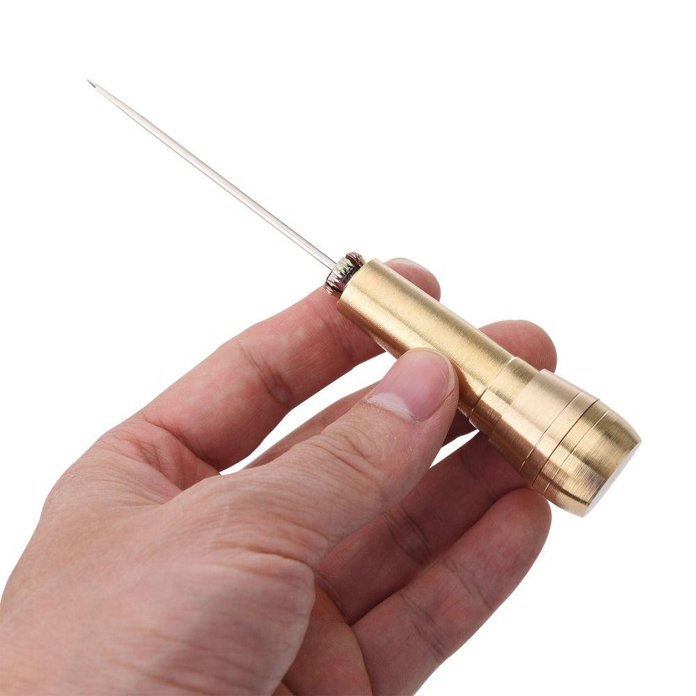 10PCS With Copper Handle Leather Sewing Awl Needle Set Hand Stitch For Shoe Repair Speedy Stitcher Sewing Awl