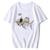 O-Neck Short Sleeve Mens T Shirt Skull Fish Skeleton Funny Fisherman Angler Aesthetic Clothes Casual Tops