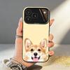 C-Cute Corgi Phone Case For iPhone17 16 15 14 13 12 Pro Max Grey Black Matte Laser Metallic Aurora Funda